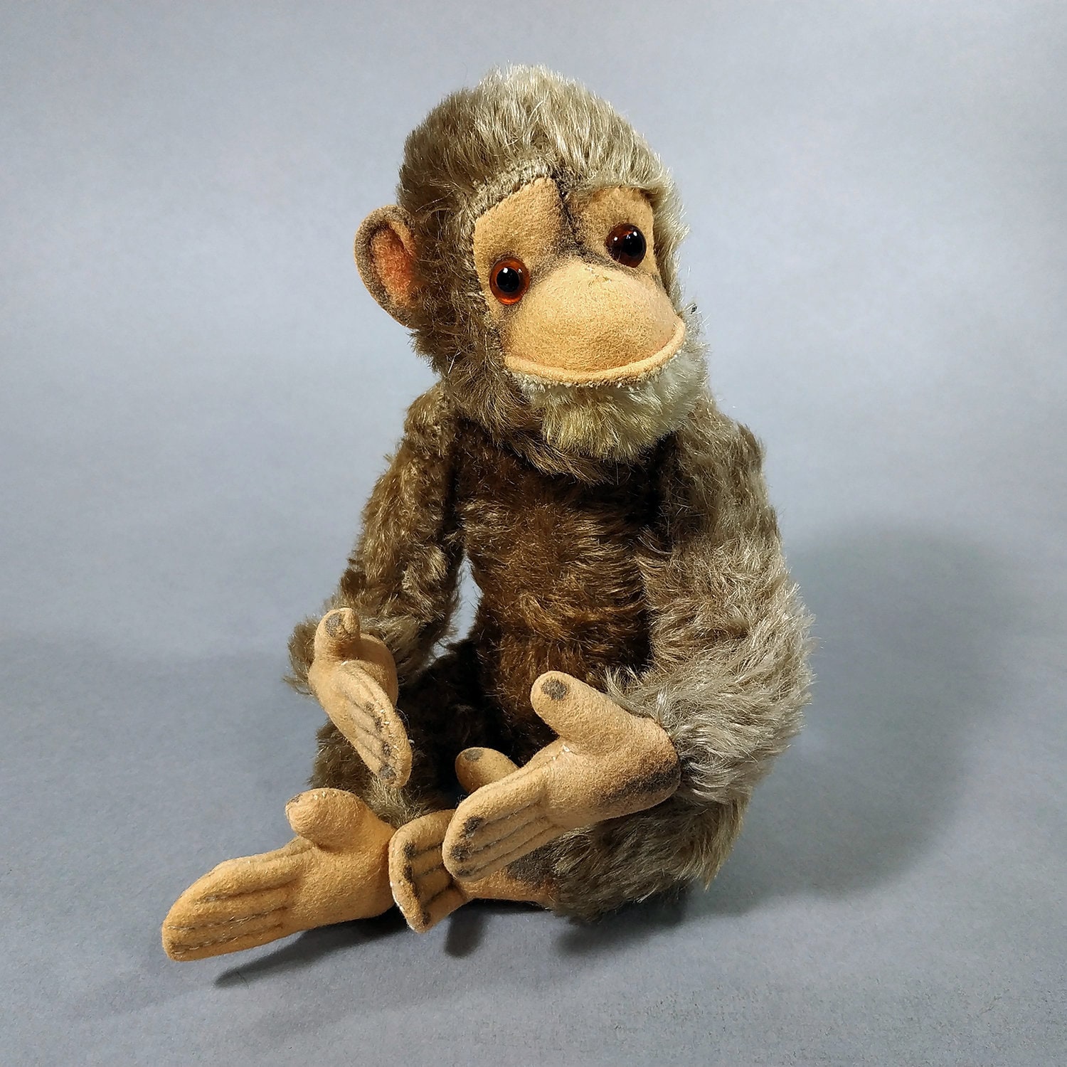 STEIFF Jacko. Antiqu Mohair Monkey. Woodwool Stuffing STEIFF Jacko. Antiqu Mohair Monkey. Woodwool Stuffing