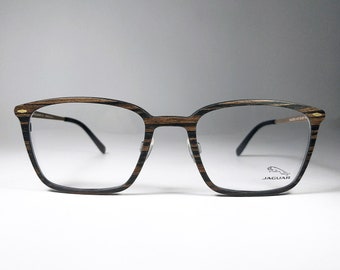 JAGUAR © D41 by MENRAD 32703 - 5100. Metal Eyewear Laminated with Wood. Made in Germany