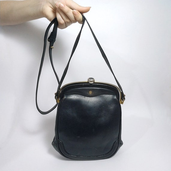ETIENNE AIGNER Black Pig Leather and Calf Leather