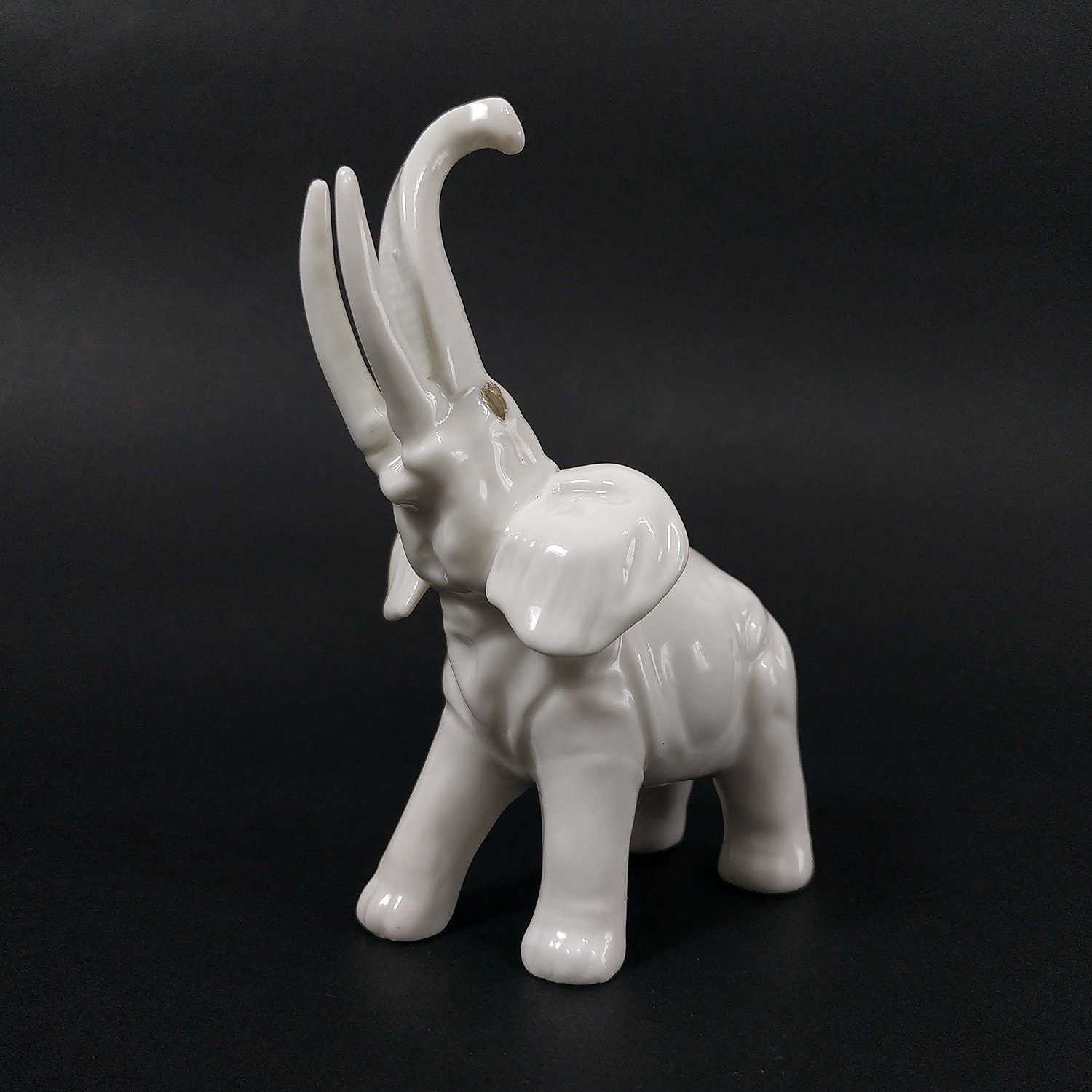 PARIS ROYAL © Trumpeter Elephant. Vintage Porcelain Figurines. Paris. France