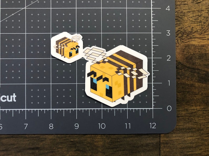 Bee Sticker Minecraft Bee Laptop Sticker Etsy