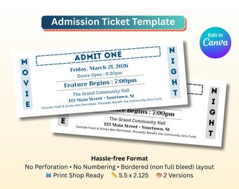 Admite una entrada de Canva para noches de cine y eventos comunitarios