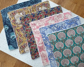 Handmade Facecloth in Liberty of London and Bamboo towelling, Flannel, Eco Friendly