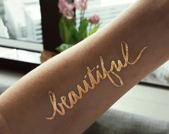 Metallic Gold Temporary Tattoo Transfer Paper - For Women, Men, Children, Fake Tattoos For Skin, Decal Plastics, Soaps, Wax, Sealed Wood
