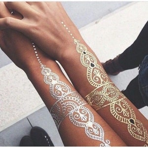 Metallic Silber Temporäre Tattoo Transfer Papier - Für Frauen + Männer Machen Sie Fake Tattoos für die Haut, Abziehbild Kunststoff, Seifen, Wachs, sogar versiegeltes Holz