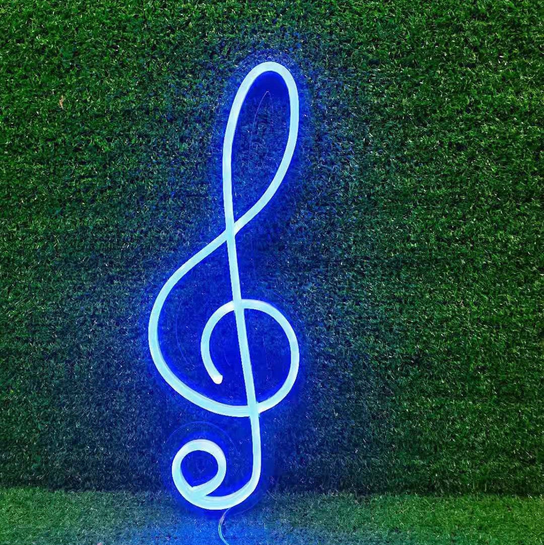 Music Note Neon Sign, Room Decor, Neon Gift, Wall Art, Personalize Gift ...
