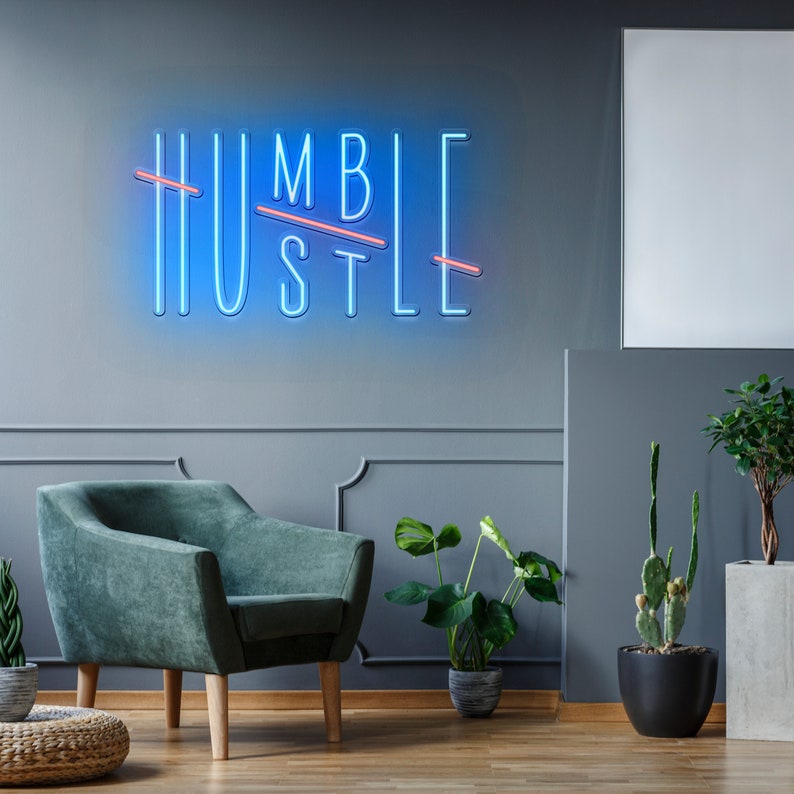 Hustle Humble Neon Sign Custom Neon Sign Neon Sign LED - Etsy