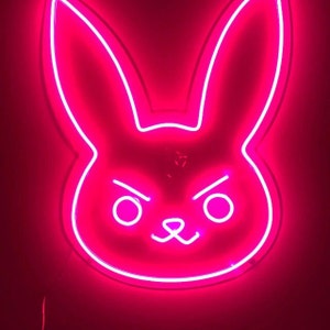 D-VA Bunny Neon Sign, Anime neon sign, Wall Art, Neon Gift, Gift For Him, Gift For Her, Neon Sign, Home Decor, Holiday gift, custom neon