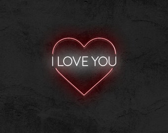 I Love you Wall Decor, Custom Sign, MakeUp Room Decor, Wedding Neon Sign, Minimalist Neon Lights, Glamorous Wall Art, Fashion Wall Decor