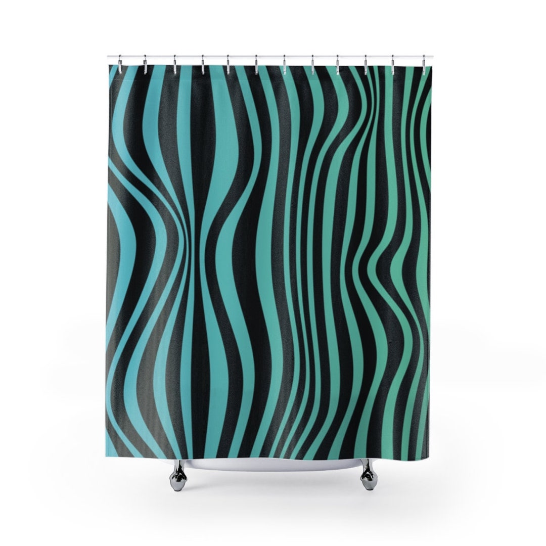 Stylish Green Zebra Shower Curtains Animal Print in Etsy