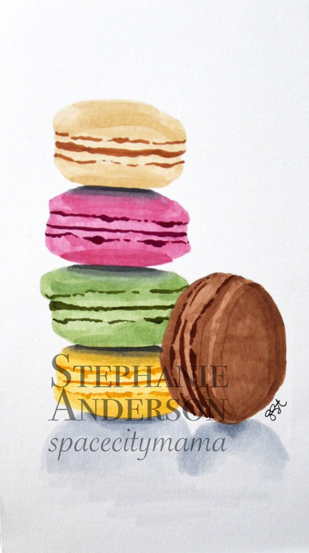 Macaron Stack Original Artwork only One Exists Colorful, Food, Foodie ...