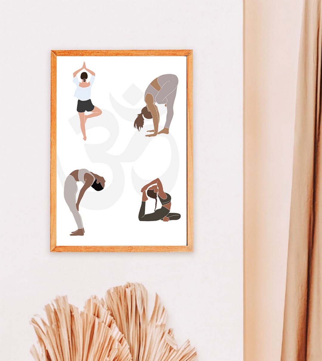Female Yoga Room Wall Decor Digital Download Print Yoga Etsy