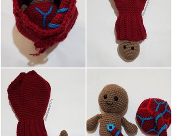 3 KLEUREN! | Haakset met baby, placenta en baarmoeder | Hulpmiddel voor bevallingsvoorbereiding | Verloskundestudent | Cadeau voor doula | Model voor bevallingsdemonstratie