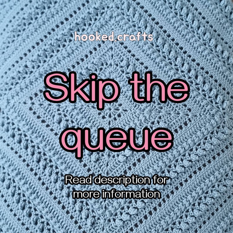 Skip the Queue Add on for Items Ordered From Hooked Crafts - Etsy Australia