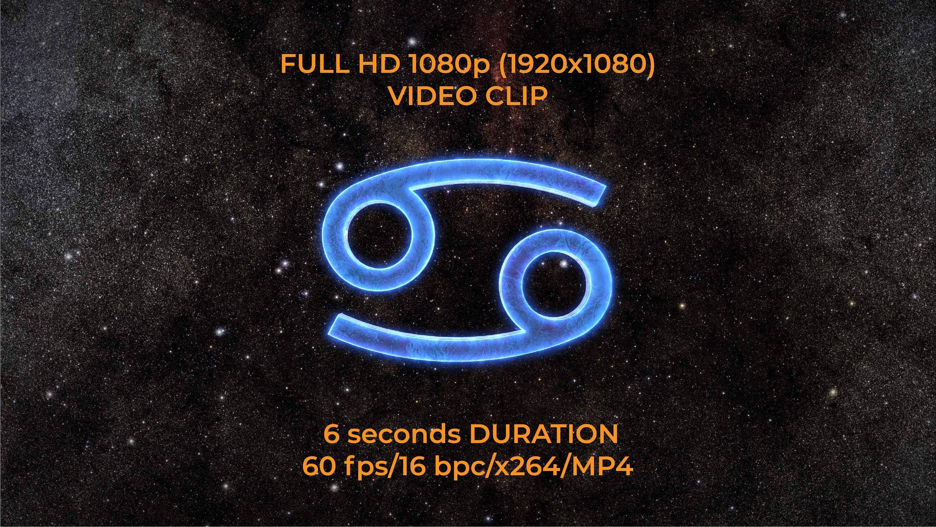 Cancer Animated Stream Graphic/element.3d Astrology