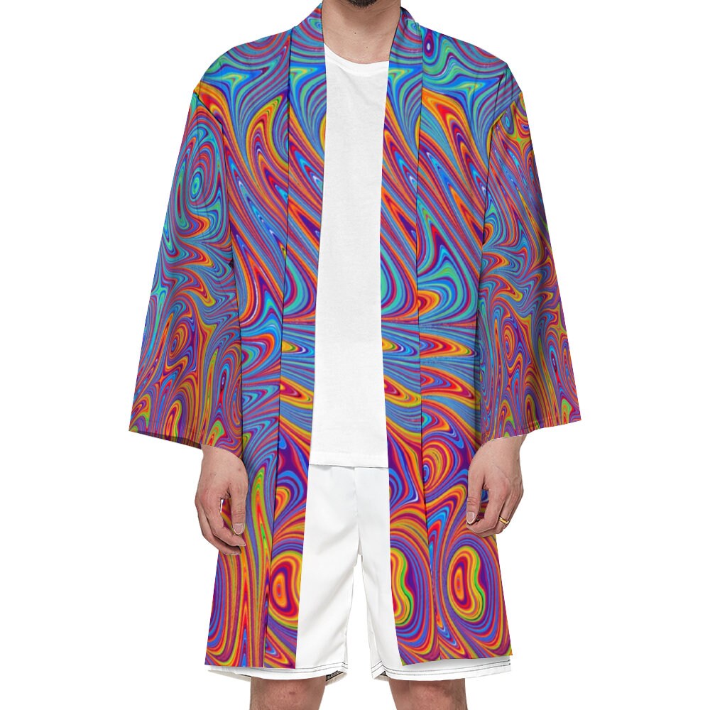 Kimono Futuristic Shape-colored Neon Attractive Colors Unisex - Etsy