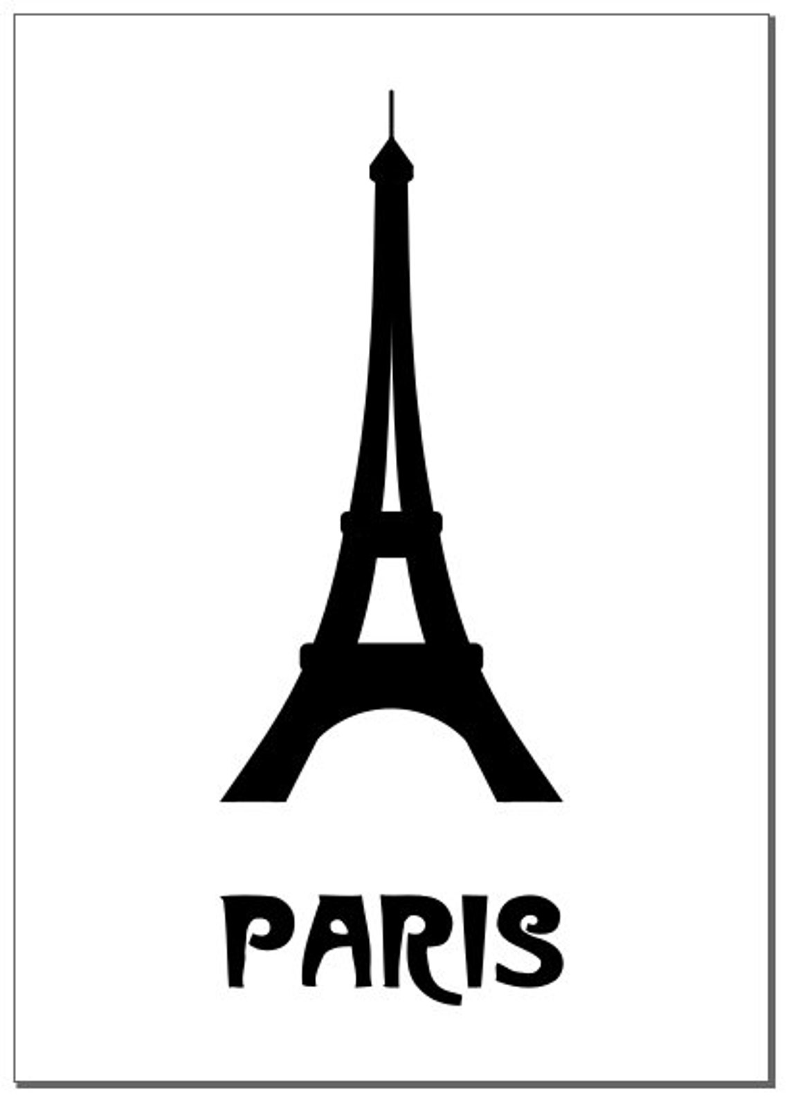 Eiffel tower in Paris minimalist art abstract design | Etsy