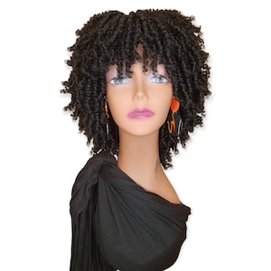Spring Twist Wig With Bangs. Handmade Spring Twist crochet Wig.Passion Twist for black women