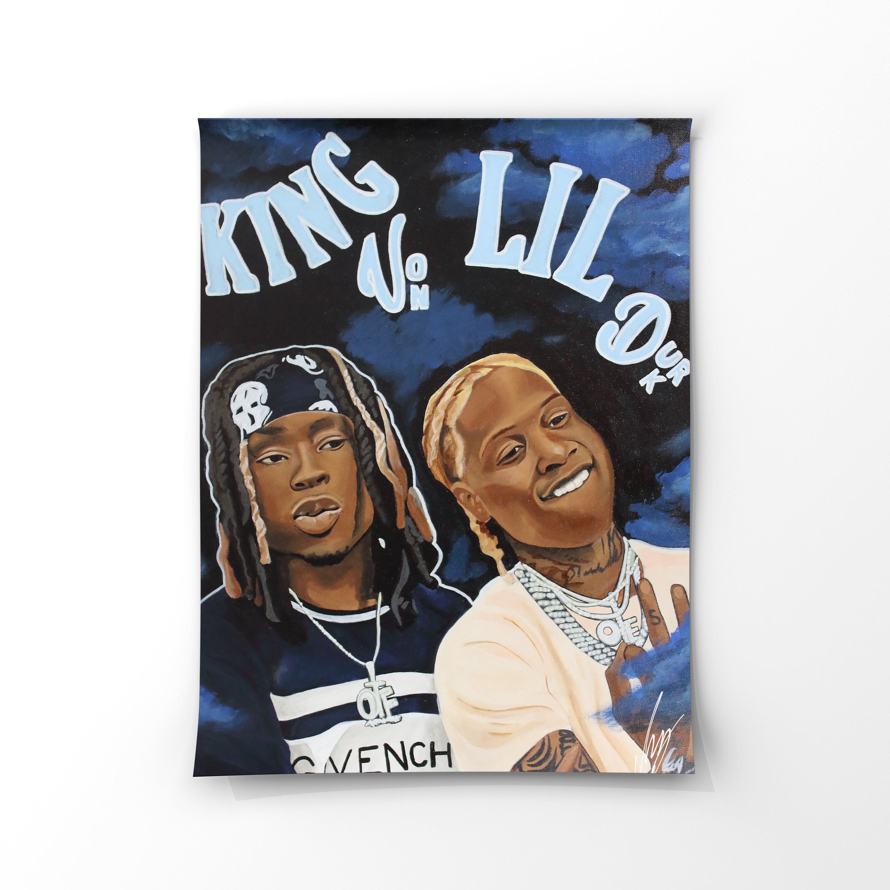 King Von and Lil Durk Art Print by Izasart King Von and Lil | Etsy