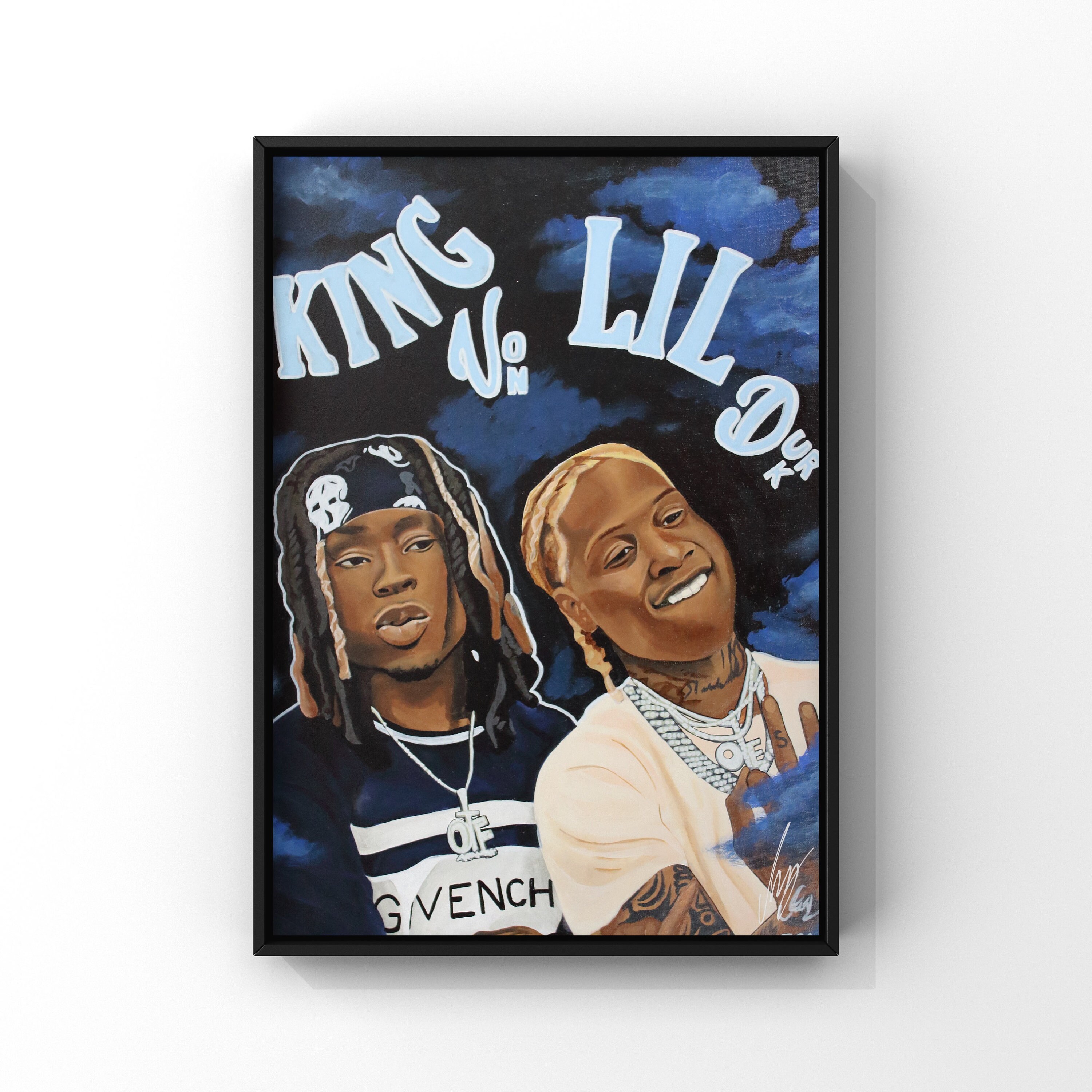 King Von and Lil Durk Art Print by Izasart King Von and Lil | Etsy