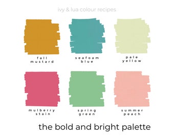 Polymer Clay PDF Color Recipes Bold Bright / Colour Palettes / Digital Recipe Download / DIY Easy Mixing Guide / Spring Summer Colours