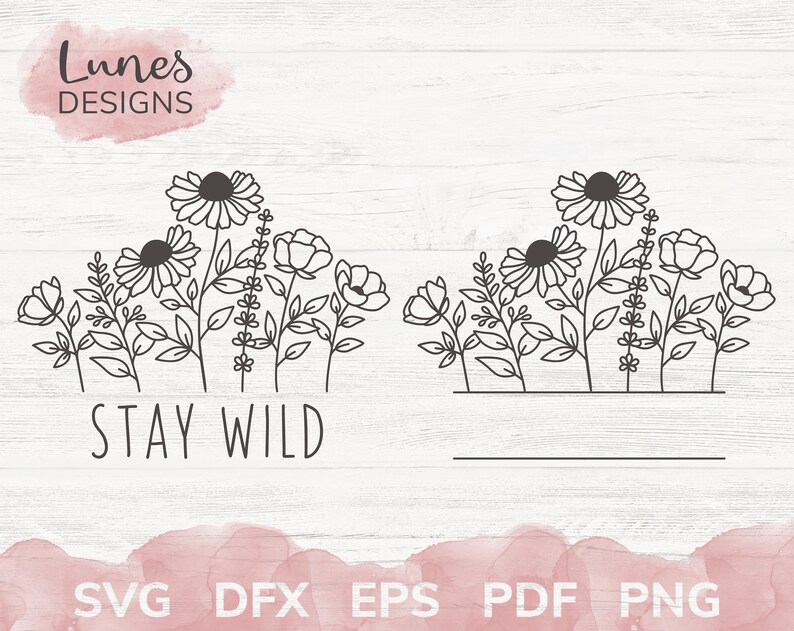 Download Flower border svg Split monogram svg Wildflowers svg Leaf ...