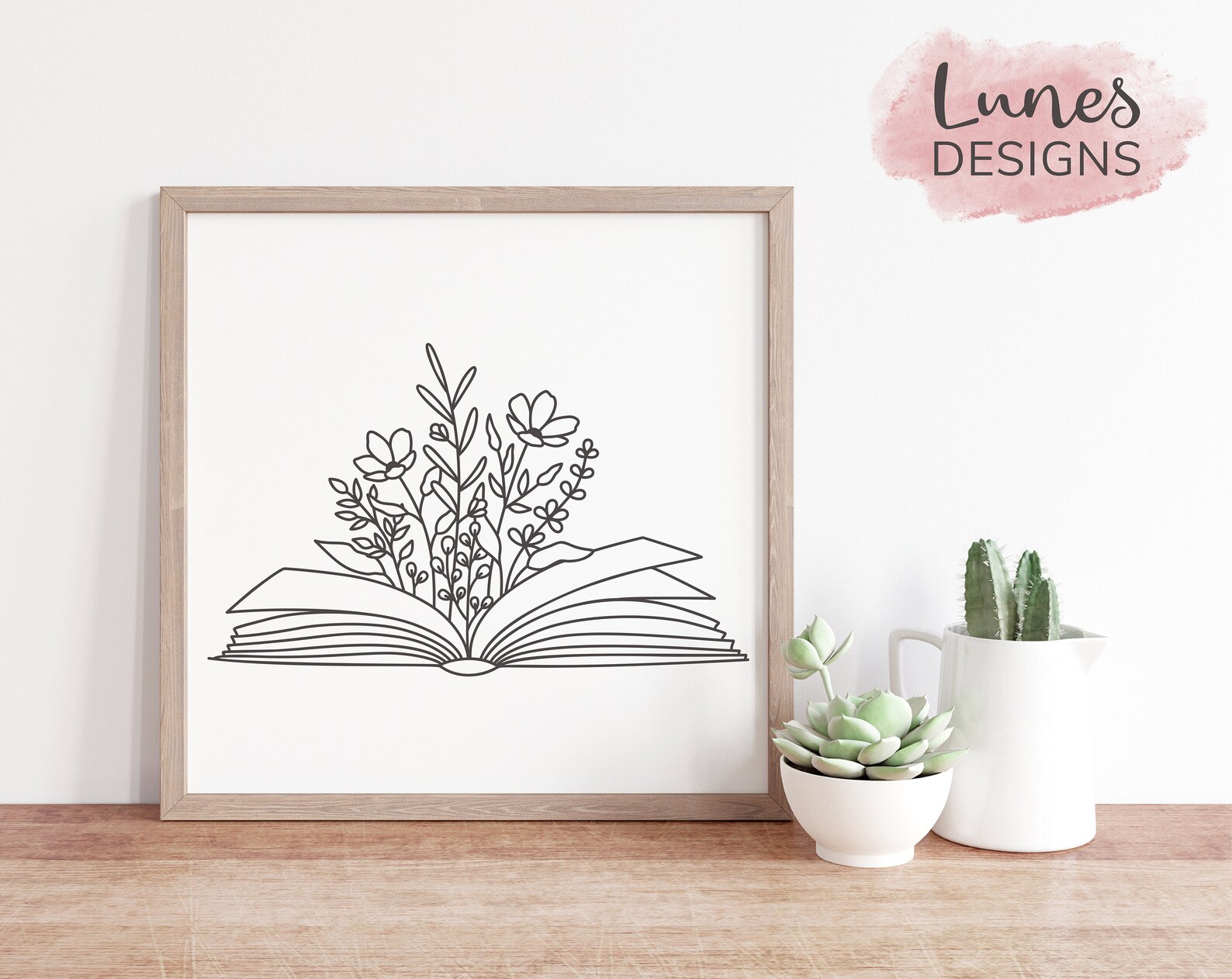 Book with flowers Floral svg files for cricut Reading svg Etsy