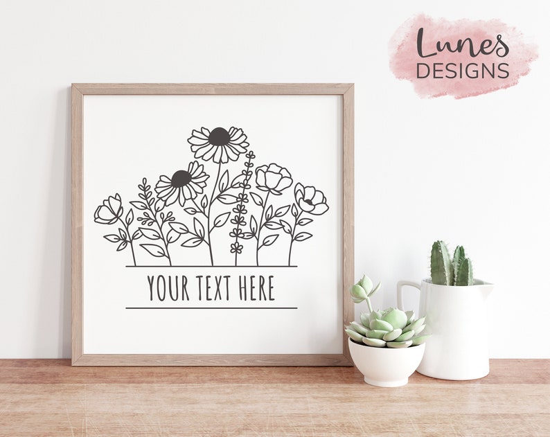 Download Flower border svg Split monogram svg Wildflowers svg Leaf ...