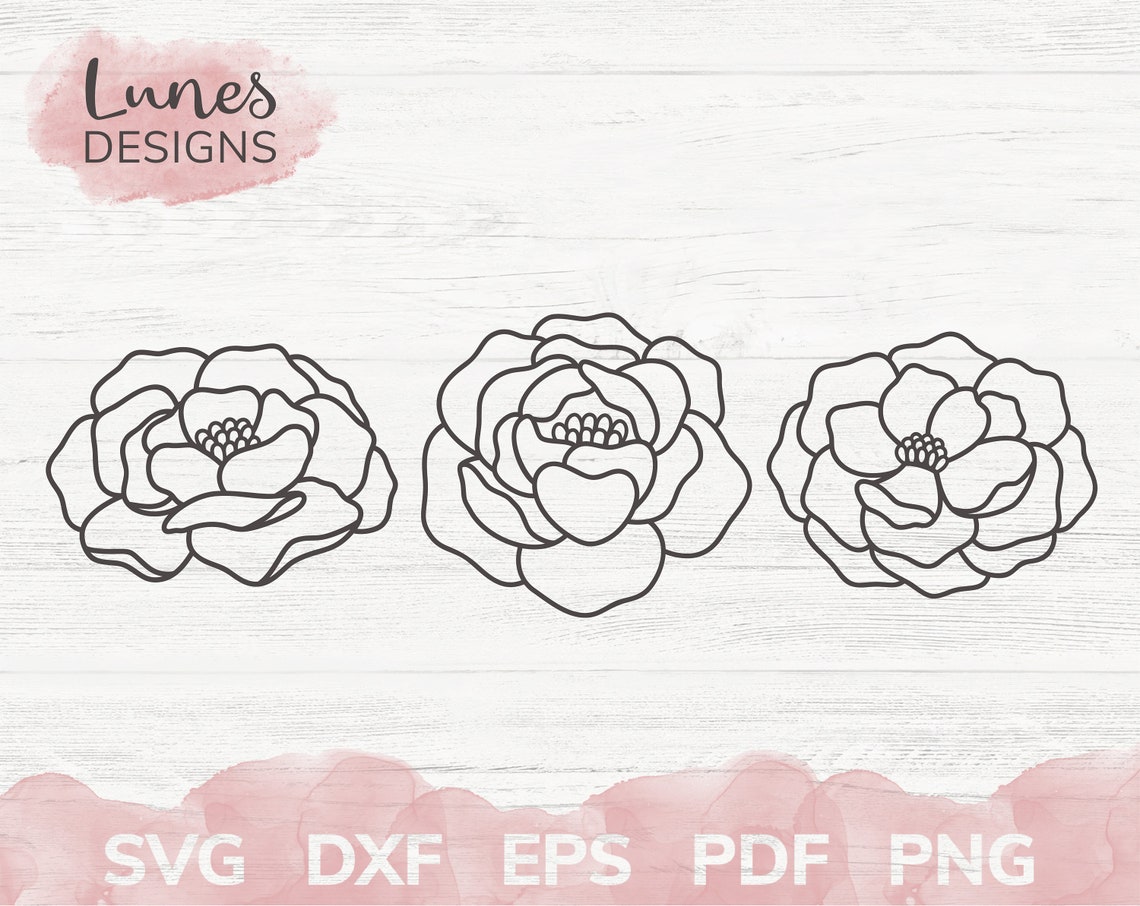 Flowers svg Peony svg Floral svg files for cricut Botanical | Etsy