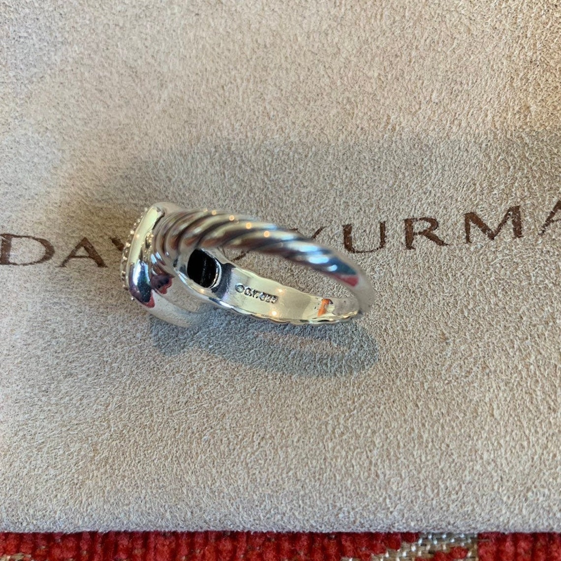 David Yurman Ring Noblesse Black Onyx and Diamonds Taille 6 Etsy