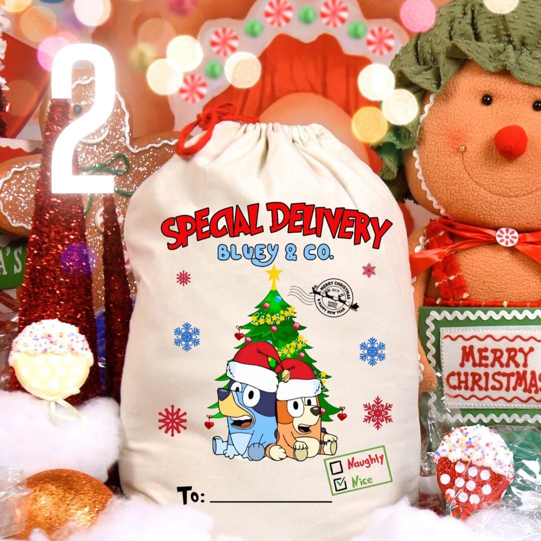Personalized Blueydad Santa Sack, Christmas Gift
