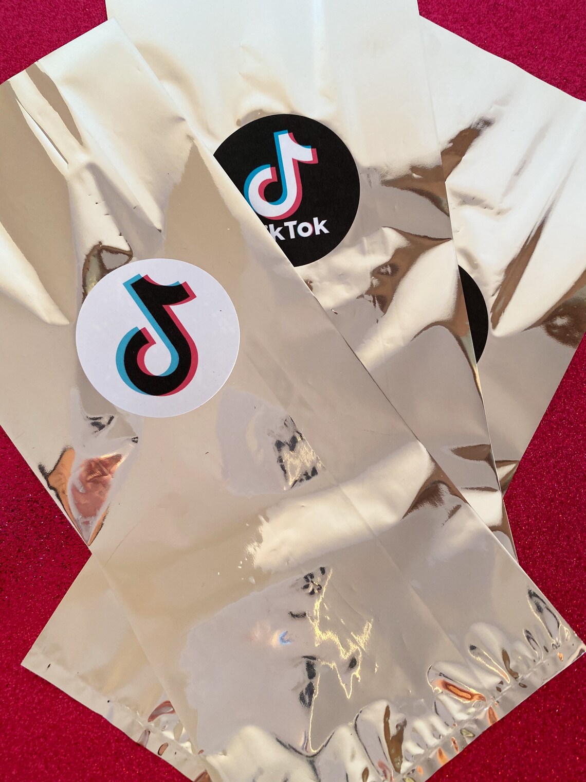 Tiktok Metallic Bag Tiktok Party Favor Tik Tok Goodie Bag Etsy