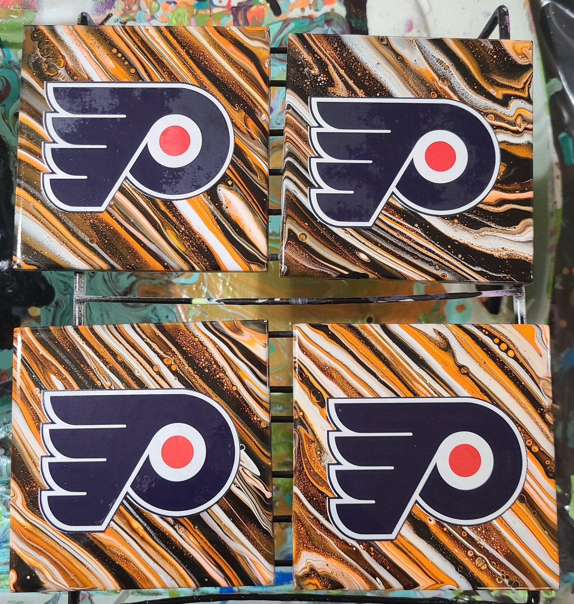 Flyers Coasters Sports Fan Coasters Unique Hockey Fan Gift Etsy Canada