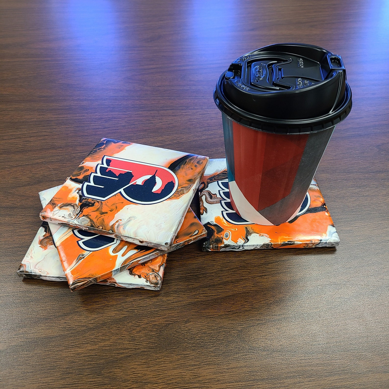 Flyers Coasters Sports Fan Coasters Unique Hockey Fan Gift Etsy Canada