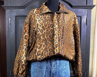 leopard windbreaker jacket