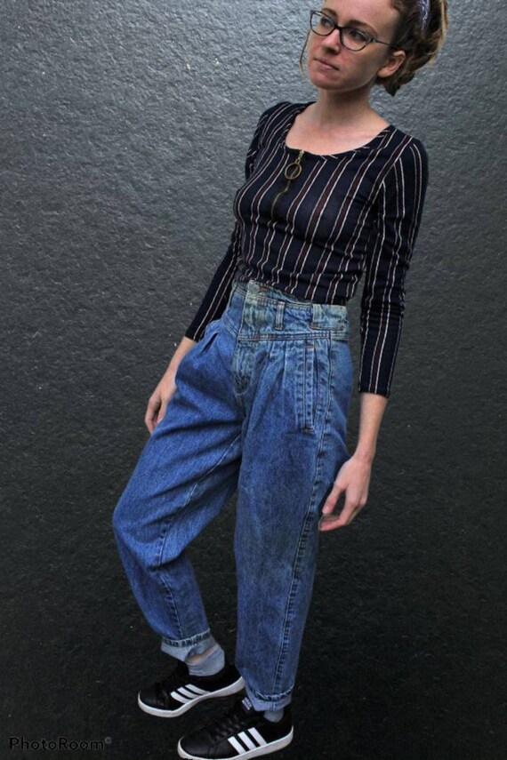 80's Vintage Distressed Jordache Mom Jeans, High W