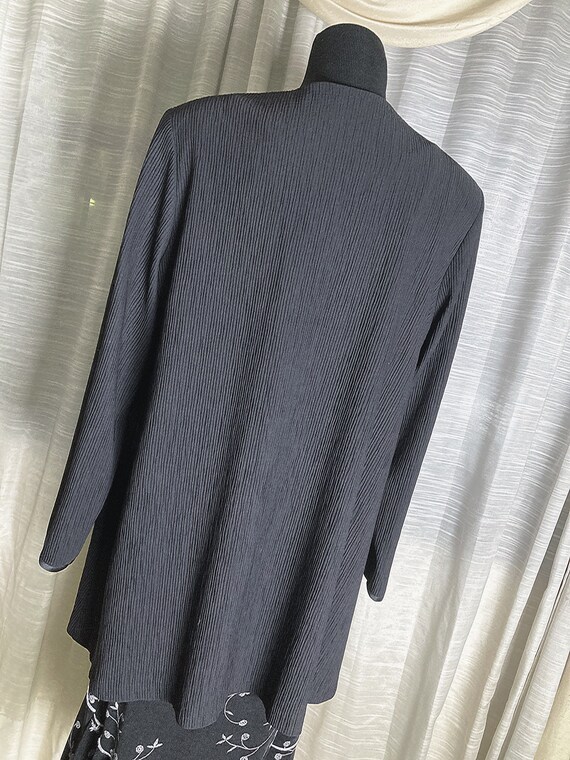 XL/ Vintage Plisse Cardigan, Long Sleeve Open Jac… - image 4