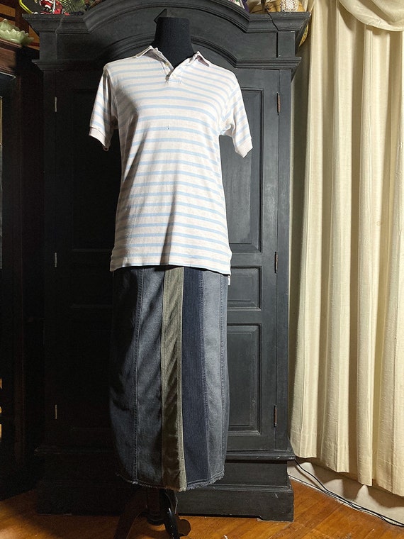 S/ Men’s Vintage Striped Polo Shirt by Lands’ End… - image 1