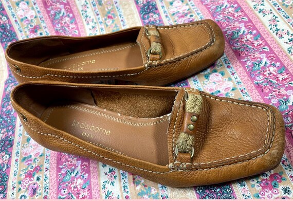 Size 6.5/ Liz Claiborne Soft Leather Heeled Loafe… - image 3