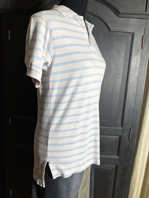 S/ Men’s Vintage Striped Polo Shirt by Lands’ End… - image 3