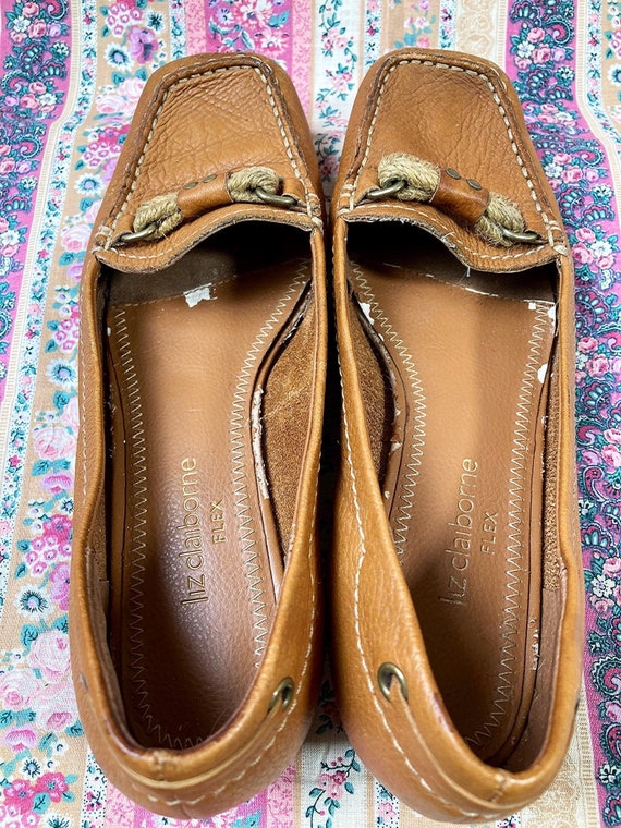 Size 6.5/ Liz Claiborne Soft Leather Heeled Loafe… - image 6