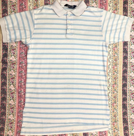 S/ Men’s Vintage Striped Polo Shirt by Lands’ End… - image 8