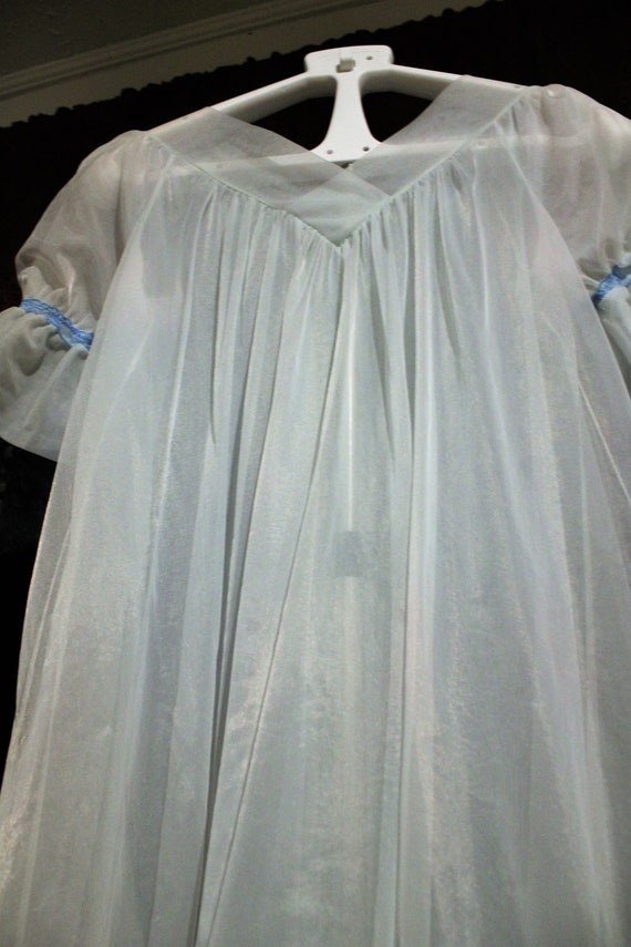 S/ Vintage Sheer Blue Nightgown, Gotham Lingerie Baby… - Gem