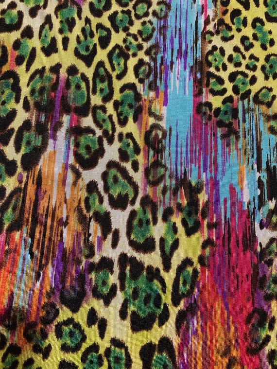 S-M/ Vintage y2k Colorful Animal Print Blouse, Ab… - image 7