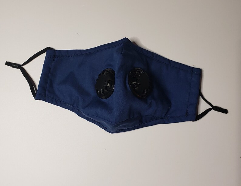 Double Vented Face Mask With Filter Pocket and Nose Wire Etsy