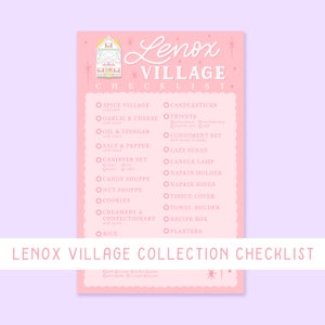 Lenox Village Collection Checklist | Digital Download