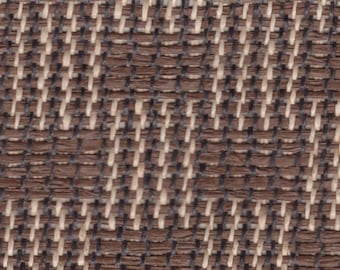 BTY Vintage Brown and White Plaid Woven Auto Vinyl