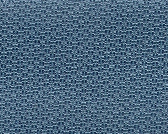 BTY Vintage Blue Vinyl w/Heat Pressed Basket Weave Pattern