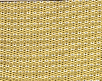 2+ yards woven vinyl yellow and white auto upholstery