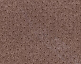 1 1/2 Yards 1990s Vintage Brown Auto Vinyl w/ Perforations